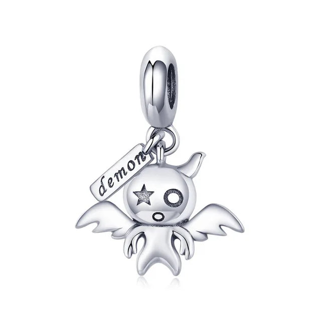 CHARM STERLING SILVER 925 ANIMALI PAPERA DEMON ORSO VIAGGIO