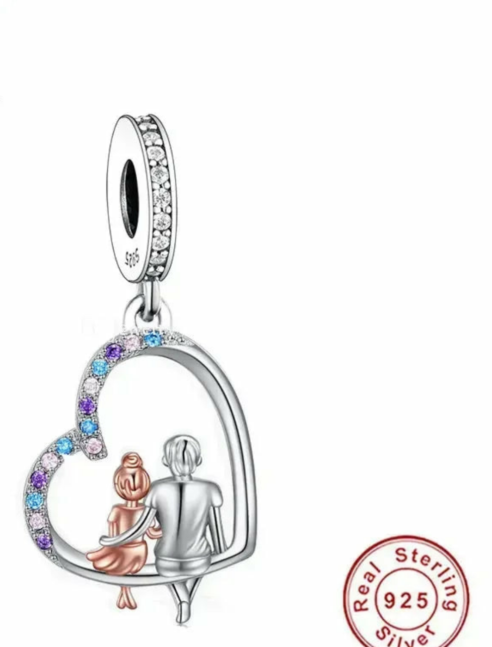 CHARM STERLING SILVER 925 TRIDIMENZIONALE NONNI FAMILY