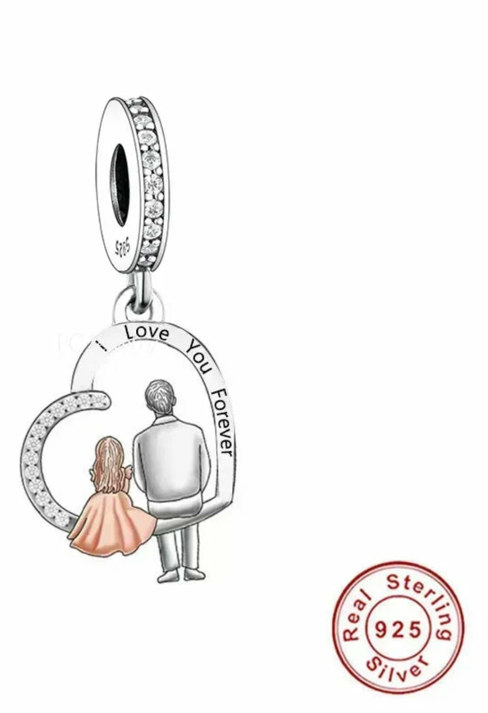 CHARM STERLING SILVER 925 TRIDIMENZIONALE NONNI FAMILY