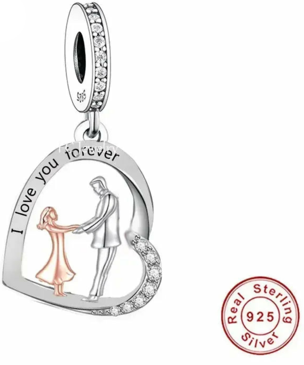 CHARM STERLING SILVER 925 TRIDIMENZIONALE NONNI FAMILY