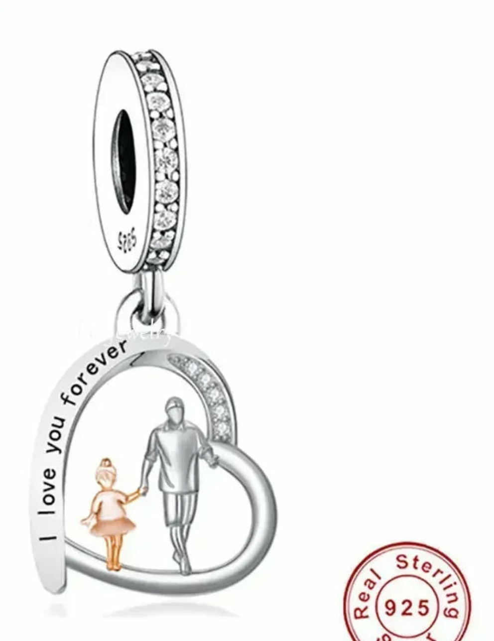 CHARM STERLING SILVER 925 TRIDIMENZIONALE NONNI FAMILY