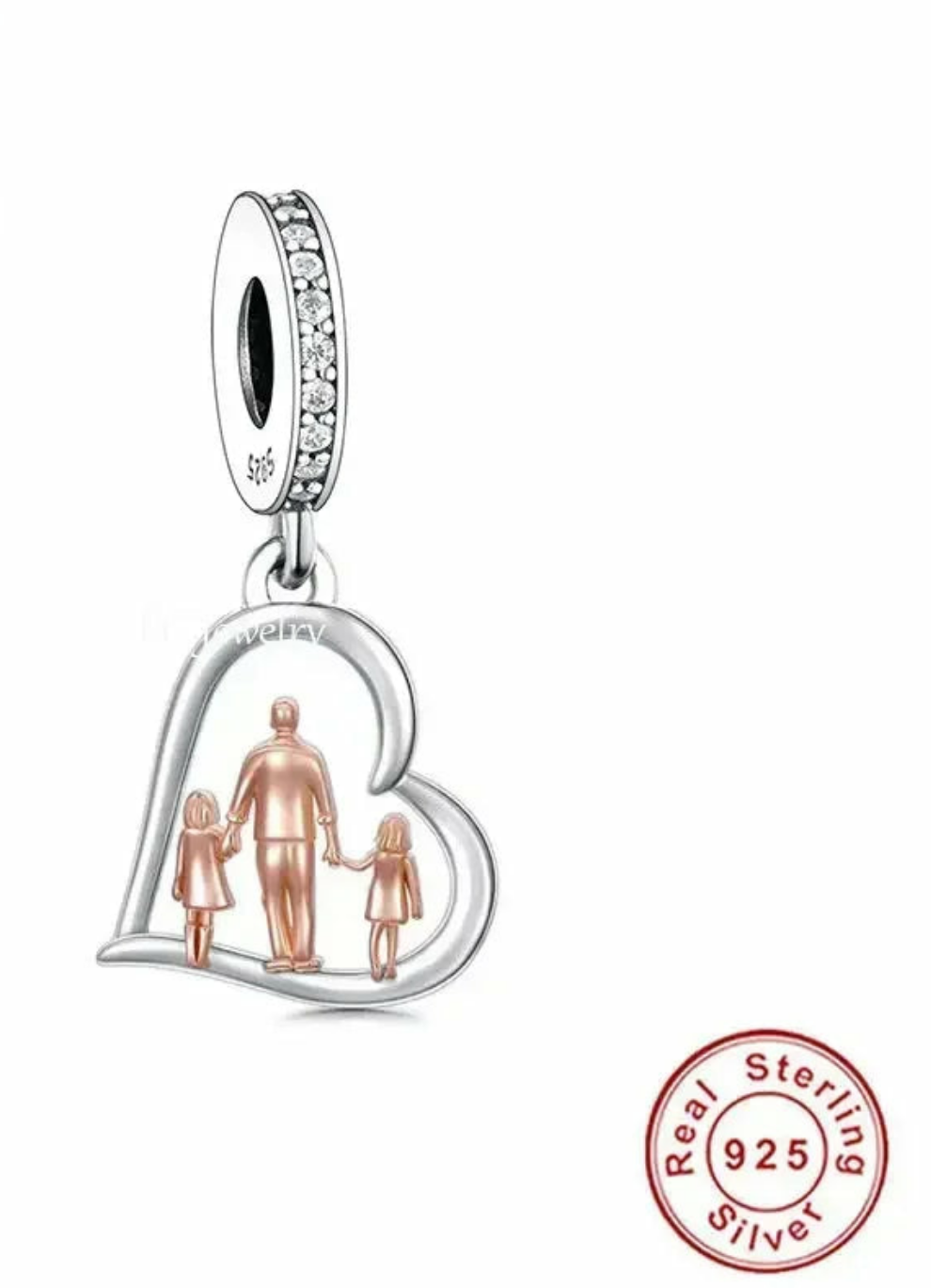 CHARM STERLING SILVER 925 TRIDIMENZIONALE NONNI FAMILY