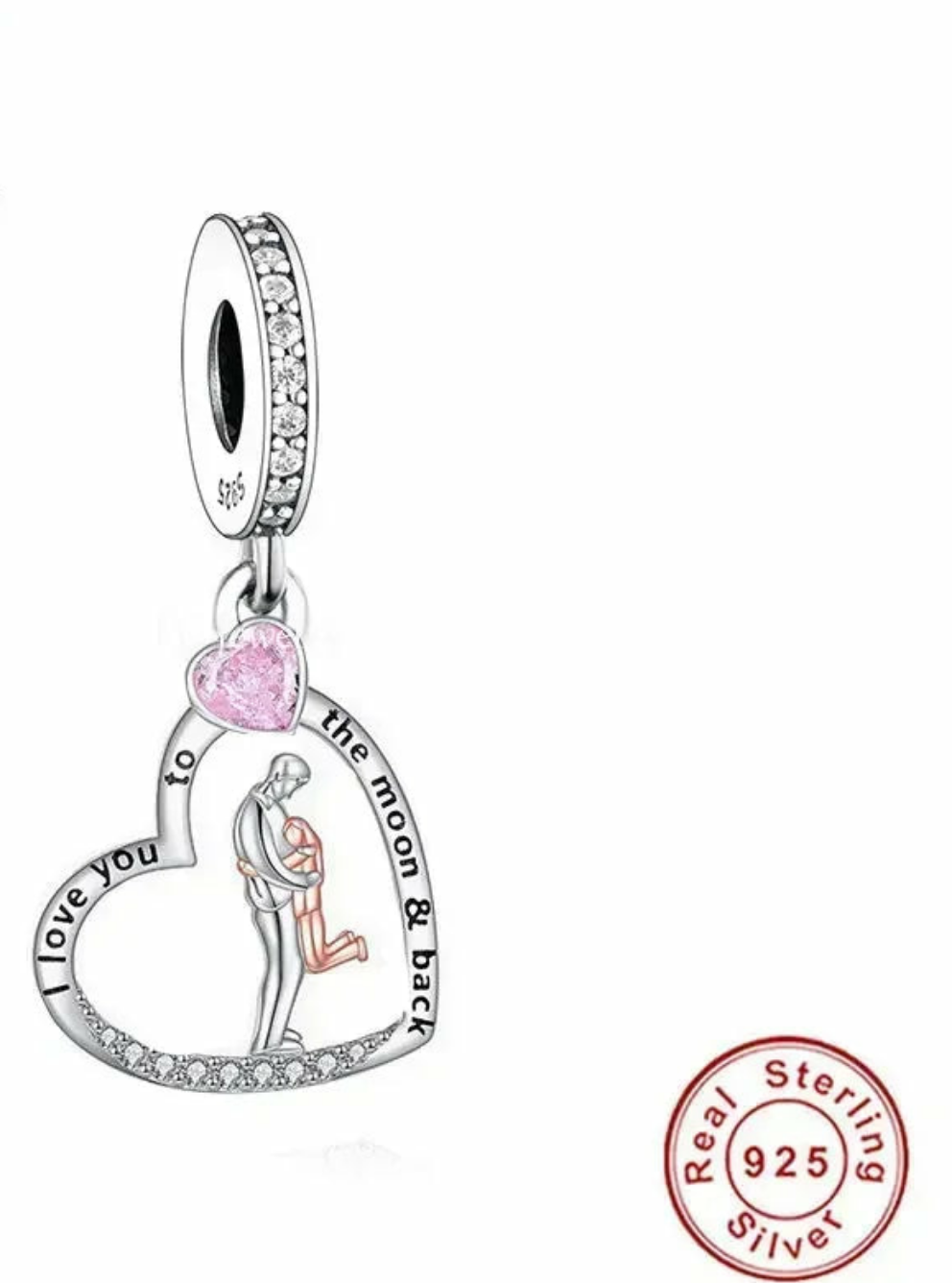 CHARM STERLING SILVER 925 TRIDIMENZIONALE NONNI FAMILY