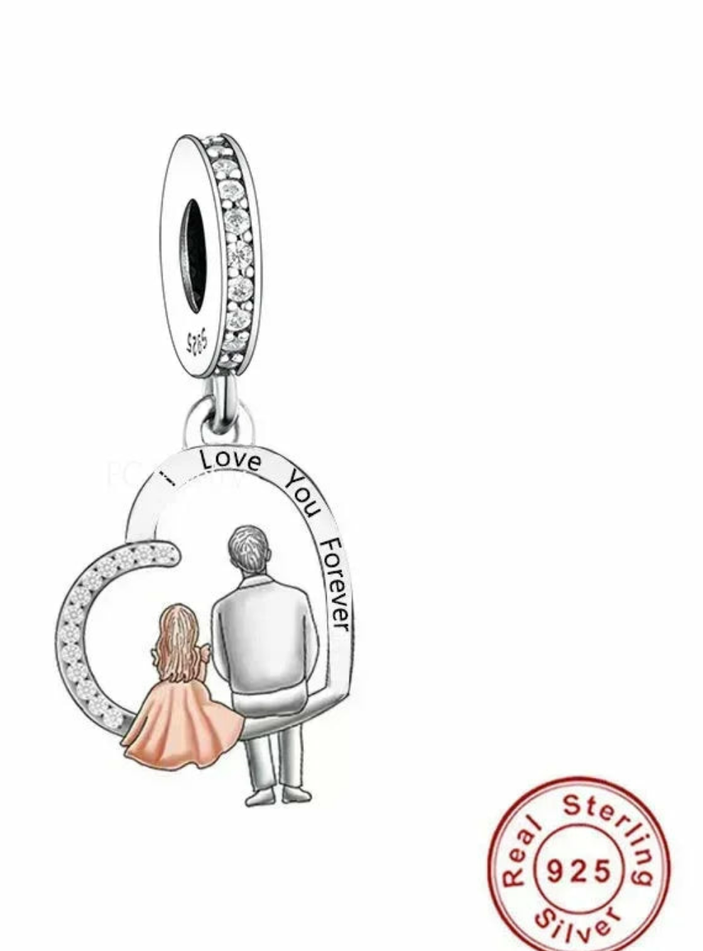 CHARM STERLING SILVER 925 TRIDIMENZIONALE NONNI FAMILY