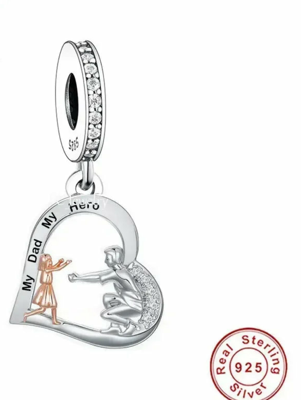 CHARM STERLING SILVER 925 TRIDIMENZIONALE NONNI FAMILY