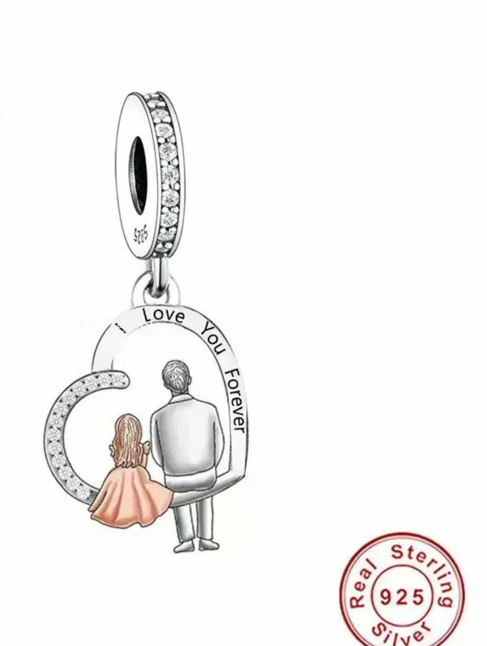 CHARM STERLING SILVER 925 TRIDIMENZIONALE NONNI FAMILY