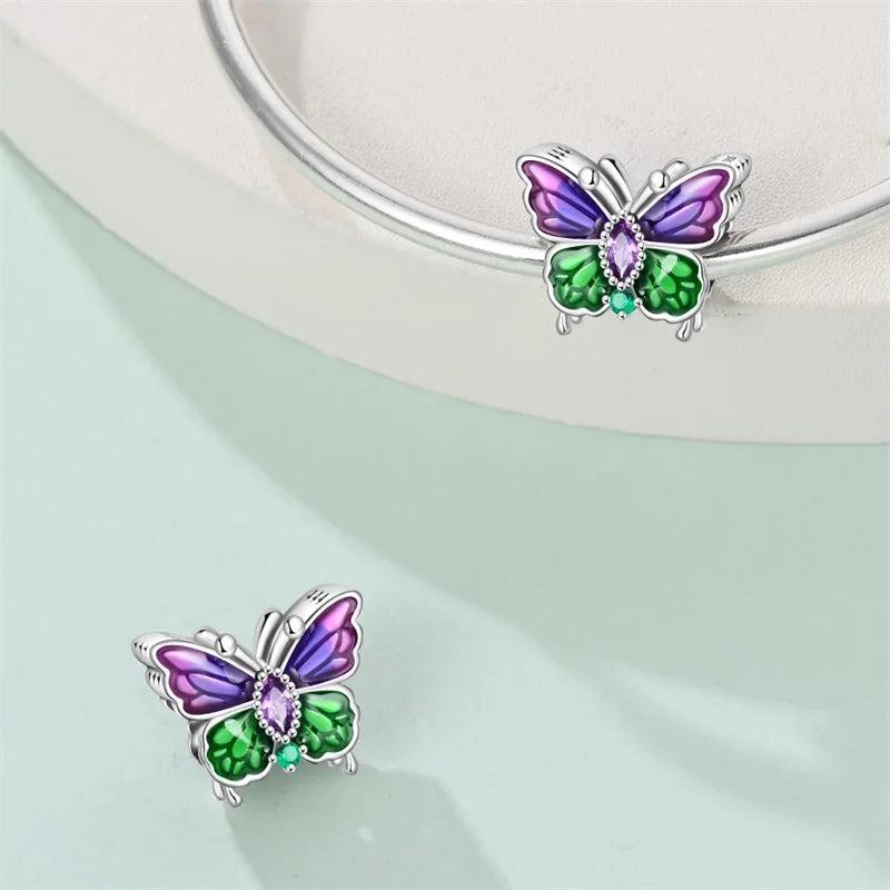 CHARM STERLING SILVER 925 ANIMALI FARFALLA