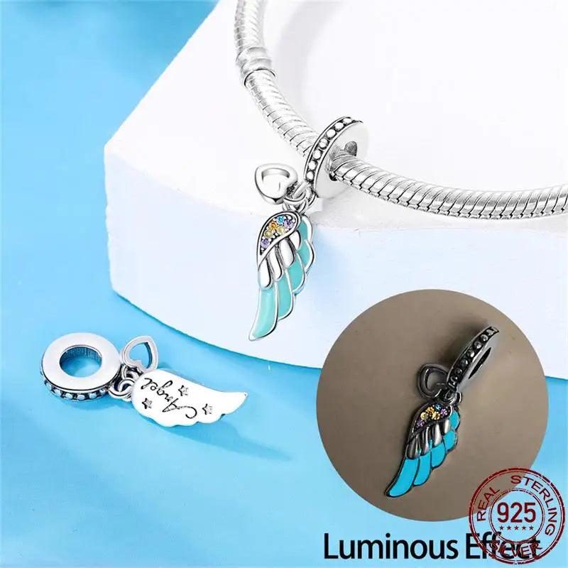 CHARM STERLING SILVER 925 ANIMALI MARE ILLUMINA STELLA MURANO