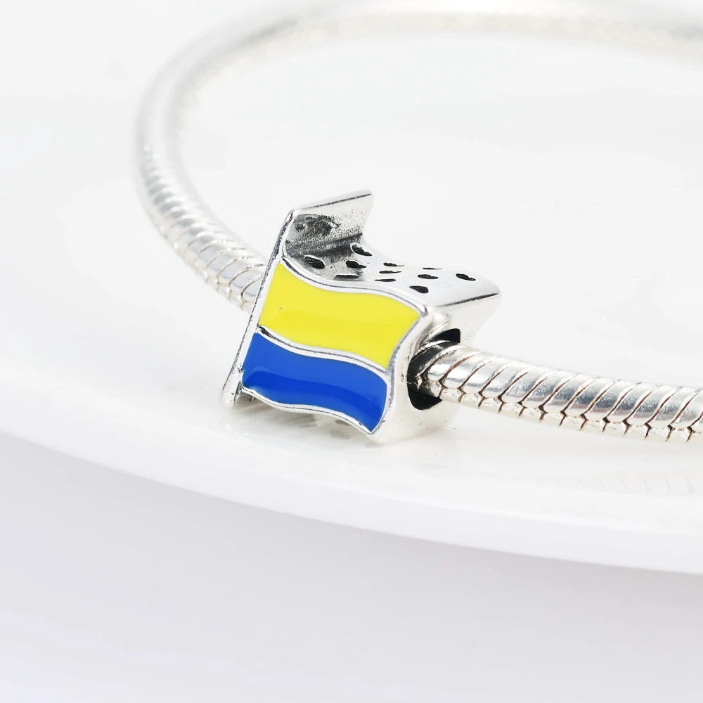 CHARM STERLING SILVER 925 BANDIERA