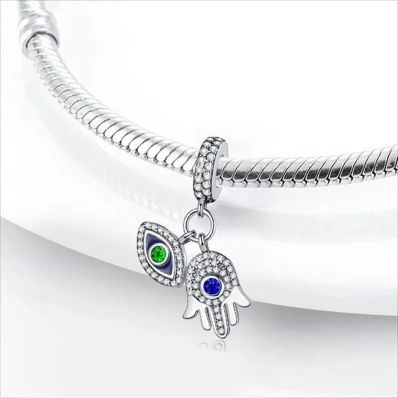 CHARM STERLING SILVER 925 TEMA LUNARE ANIMALI ACCHIAPPASOGNI