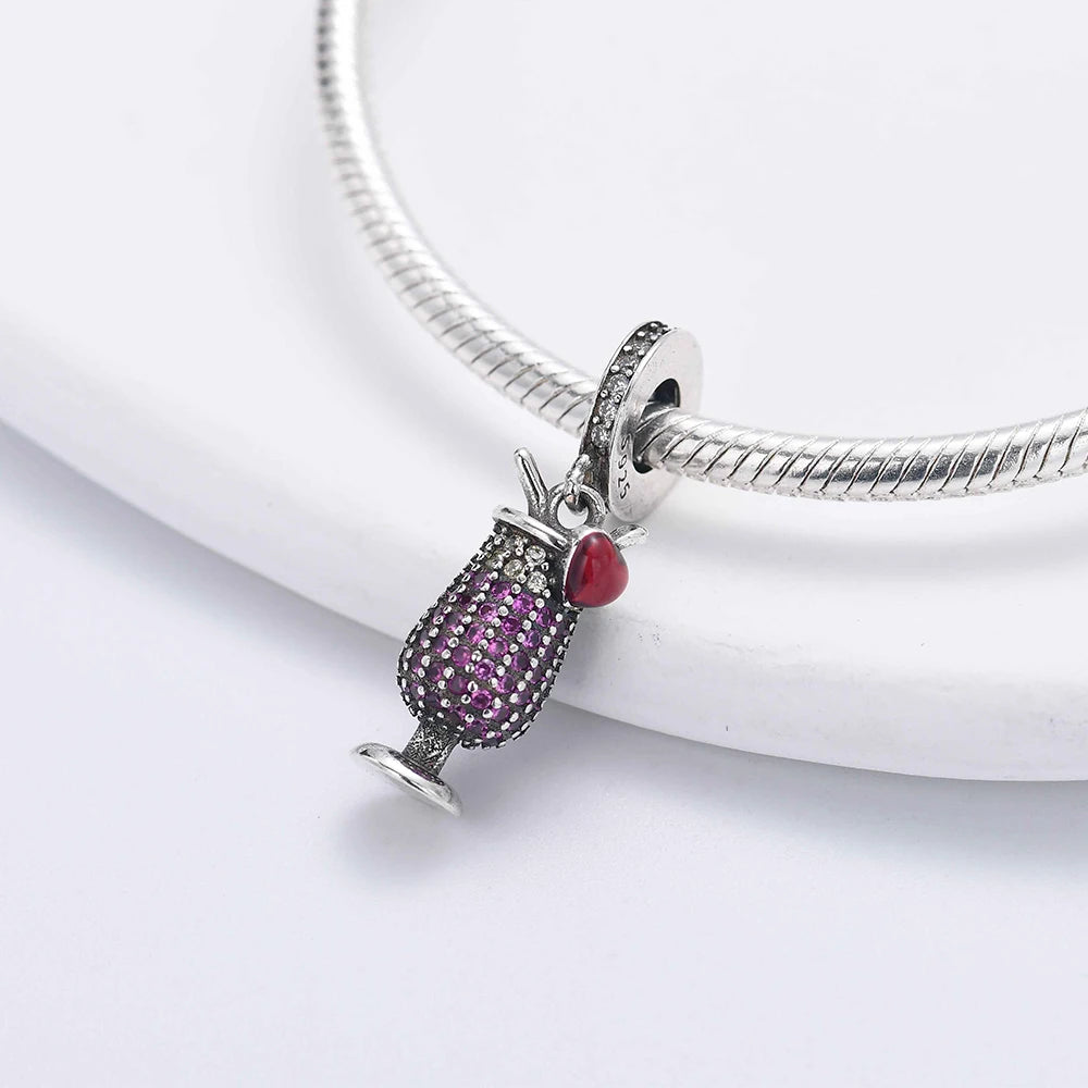 CHARM STERLING SILVER 925 CAFFE' BIBITE BIRRA CUCINA