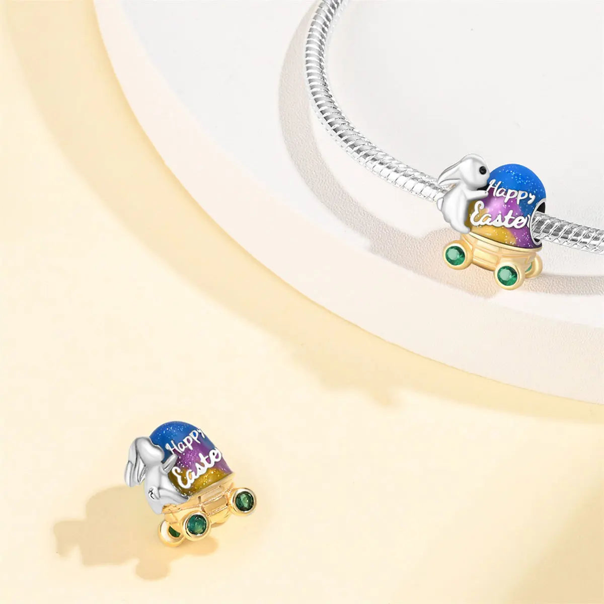 CHARM STERLING SILVER 925 UOVA DI PASQUA SORPRESA PROFUMO