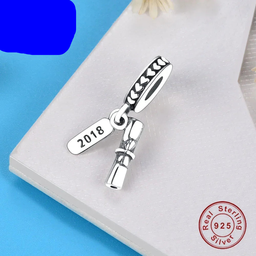 CHARM STERLING SILVER 925 TRIDIMENZIONALE LAUREA