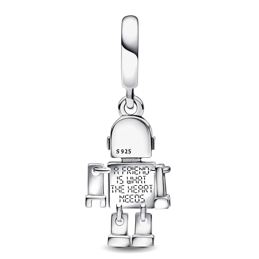 CHARM STERLING SILVER 925 ANIMALI CLIP CUORE ROBOT STELLA