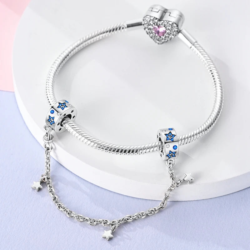 CHARM STERLING SILVER 925 CLIP CATENE