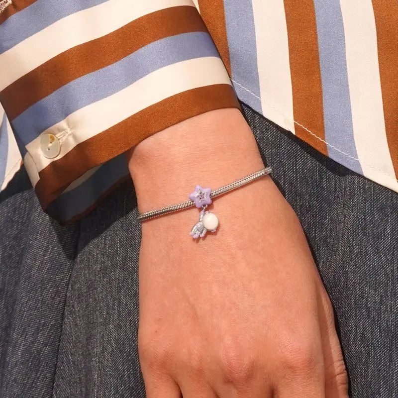 CHARM STERLING SILVER TEMA LUNARE ASTRONAUTA