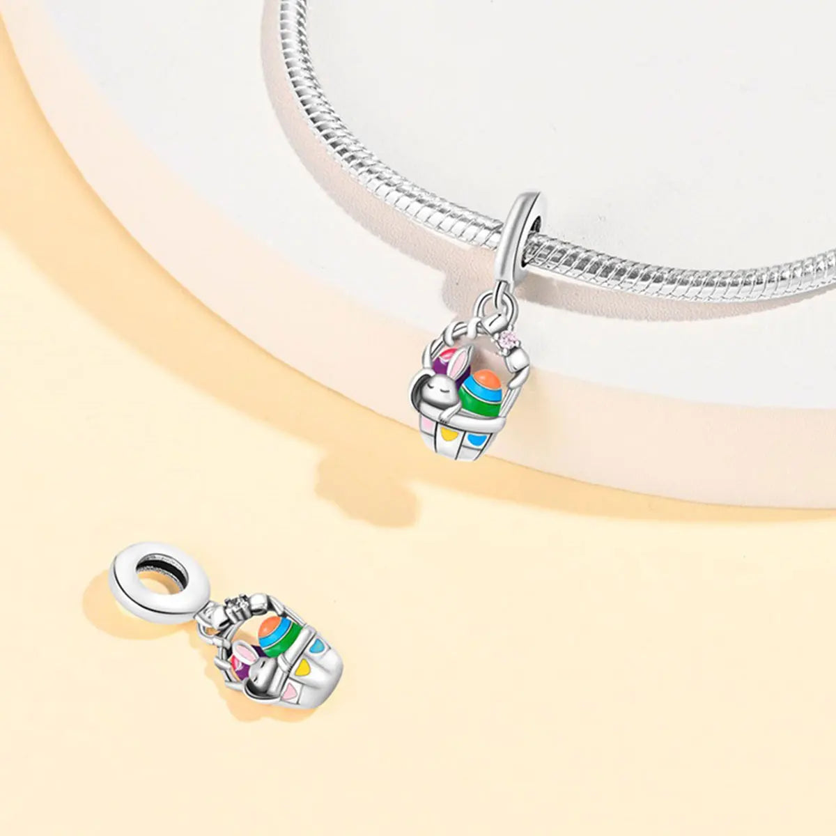 CHARM STERLING SILVER 925 UOVA DI PASQUA SORPRESA PROFUMO