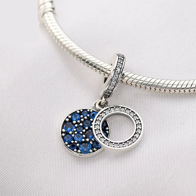 CHARM STERLING SILVER 925 MONDO ASTRONAUTA TEMA LUNARE CUORE