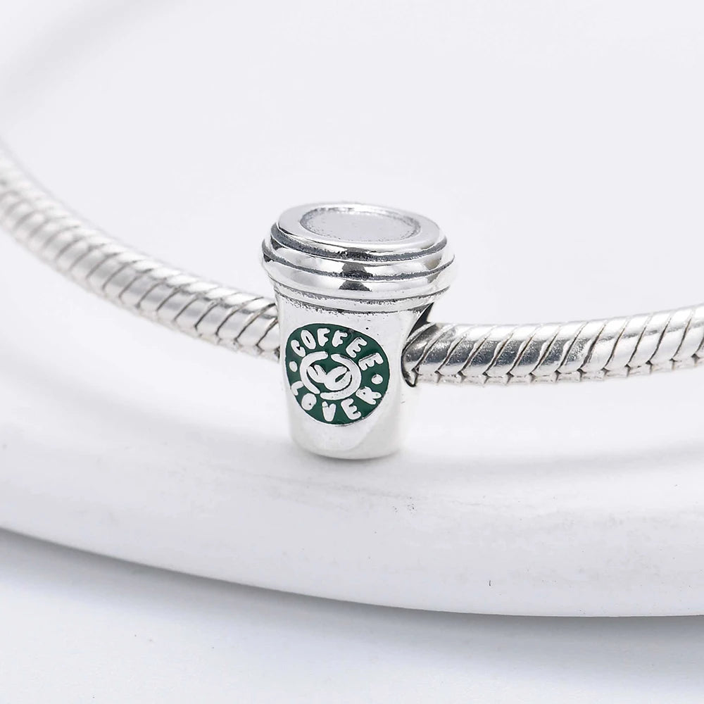 CHARM STERLING SILVER 925 CAFFE' BIBITE BIRRA CUCINA