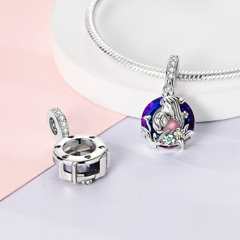 CHARM STERLING SILVER BEST FRIEND FAMILY LINEA COLOR NOVITA' FEBBRAIO
