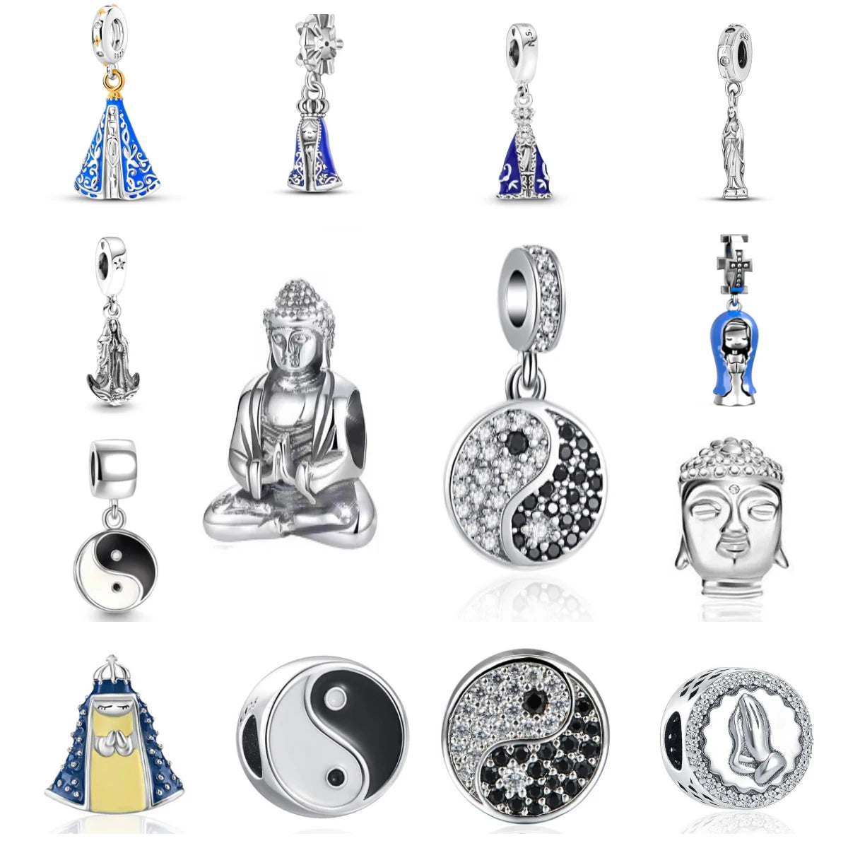 CHARM STERLING SILVER 925 RELIGIONE YIANG CLIP