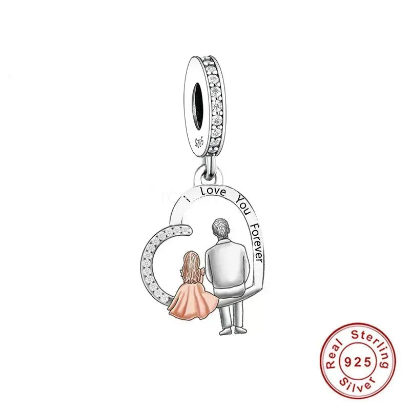 CHARM STERLING SILVER 925 TRIDIMENZIONALE NONNI FAMILY