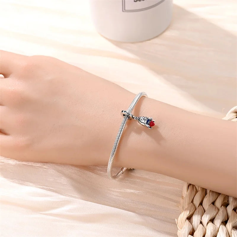 CHARM STERLING SILVER 925 TEMA LUNARE UNIVERSO