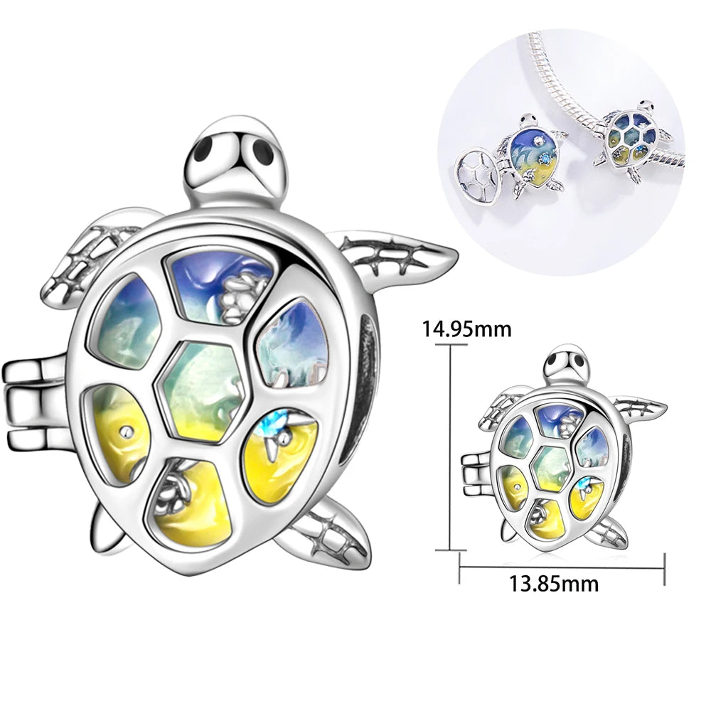 CHARM STERLING SILVER 925 TARTARUGA MARE NOVITA' GIUGNO 2025