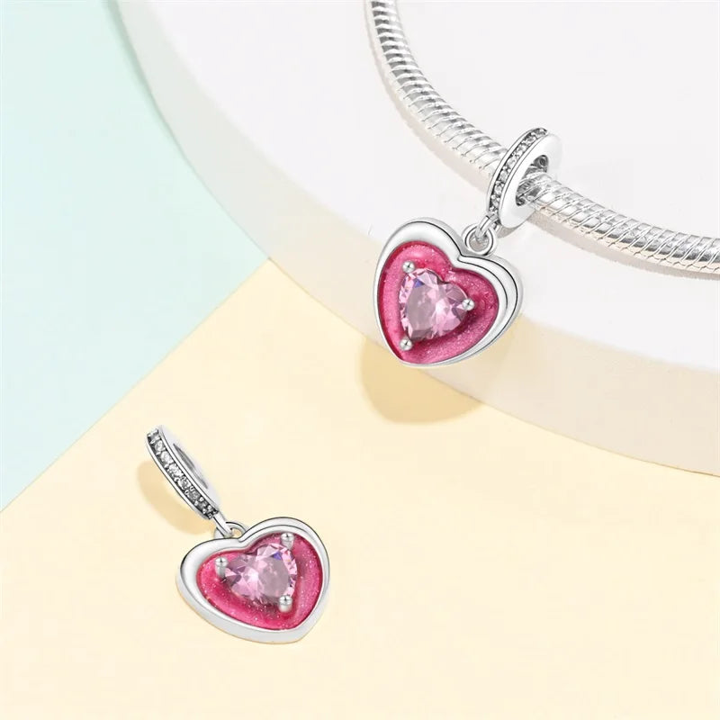 CHARM STERLING SILVER 925 BIMBA ROSA DANZA ANIMALI GLAMOUR FITNESS SARTA