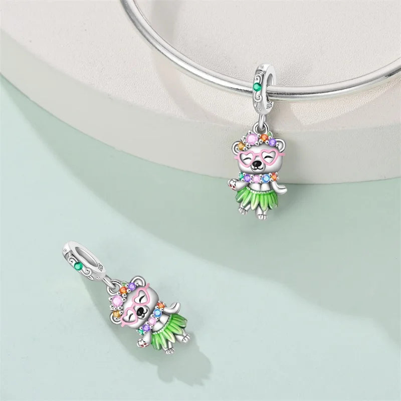 CHARM STERLING SILVER 925 PORTAFORTUNA ANIMALI CARTONI ANIMATI