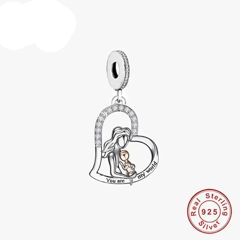 CHARM STERLING SILVER 925 TRIDIMENZIONALE MAMMA