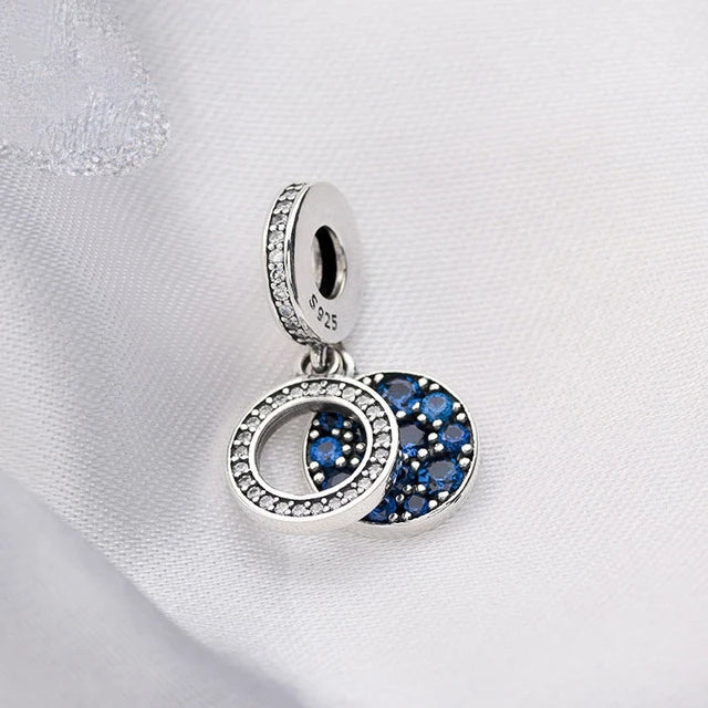 CHARM STERLING SILVER 925 MONDO ASTRONAUTA TEMA LUNARE CUORE