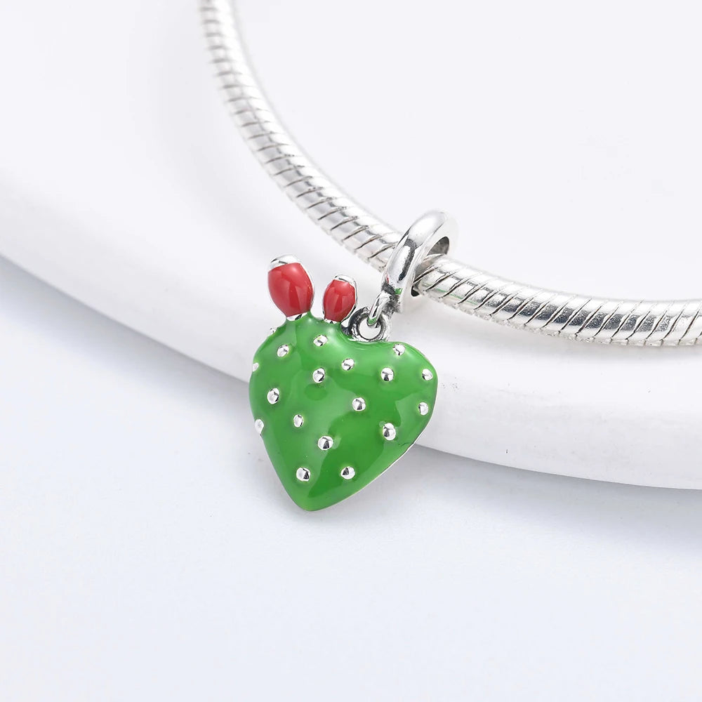 CHARM STERLING SILVER 925 CUORI FAMILY BLU FRUTTA CATENE PORTAFORTUNA CLIP ANIMALI MURANO MARE