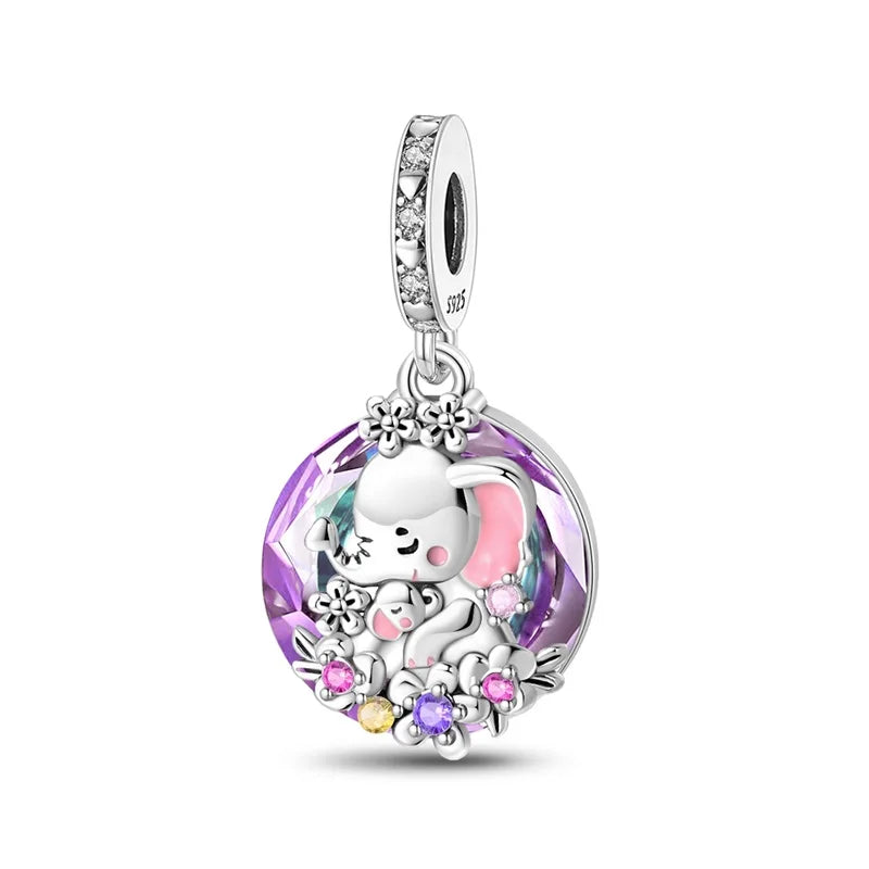 CHARM STERLING SILVER BEST FRIEND FAMILY LINEA COLOR NOVITA' FEBBRAIO