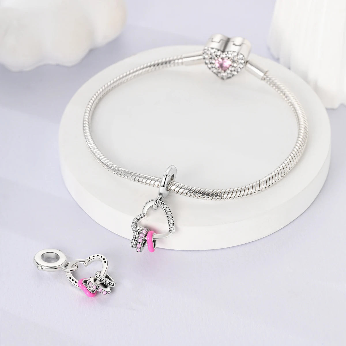 CHARM STERLING SILVER CUORI CASA PENDENTI FOTO ANIMALI CLIP