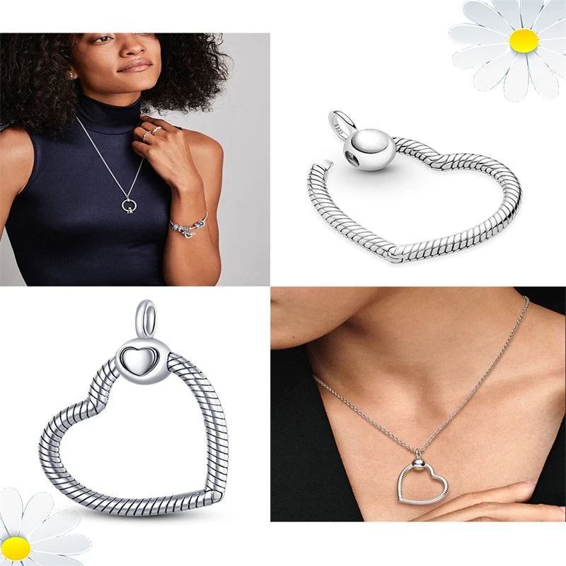 COLLANA, CERCHIO PER CHARM MURANO PORTACHIAVI STERLING SILVER 925