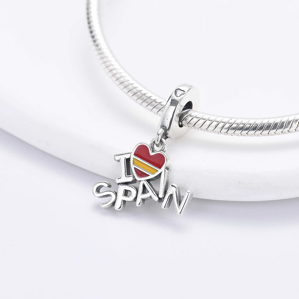CHARM STERLING SILVER 925 BANDIERA