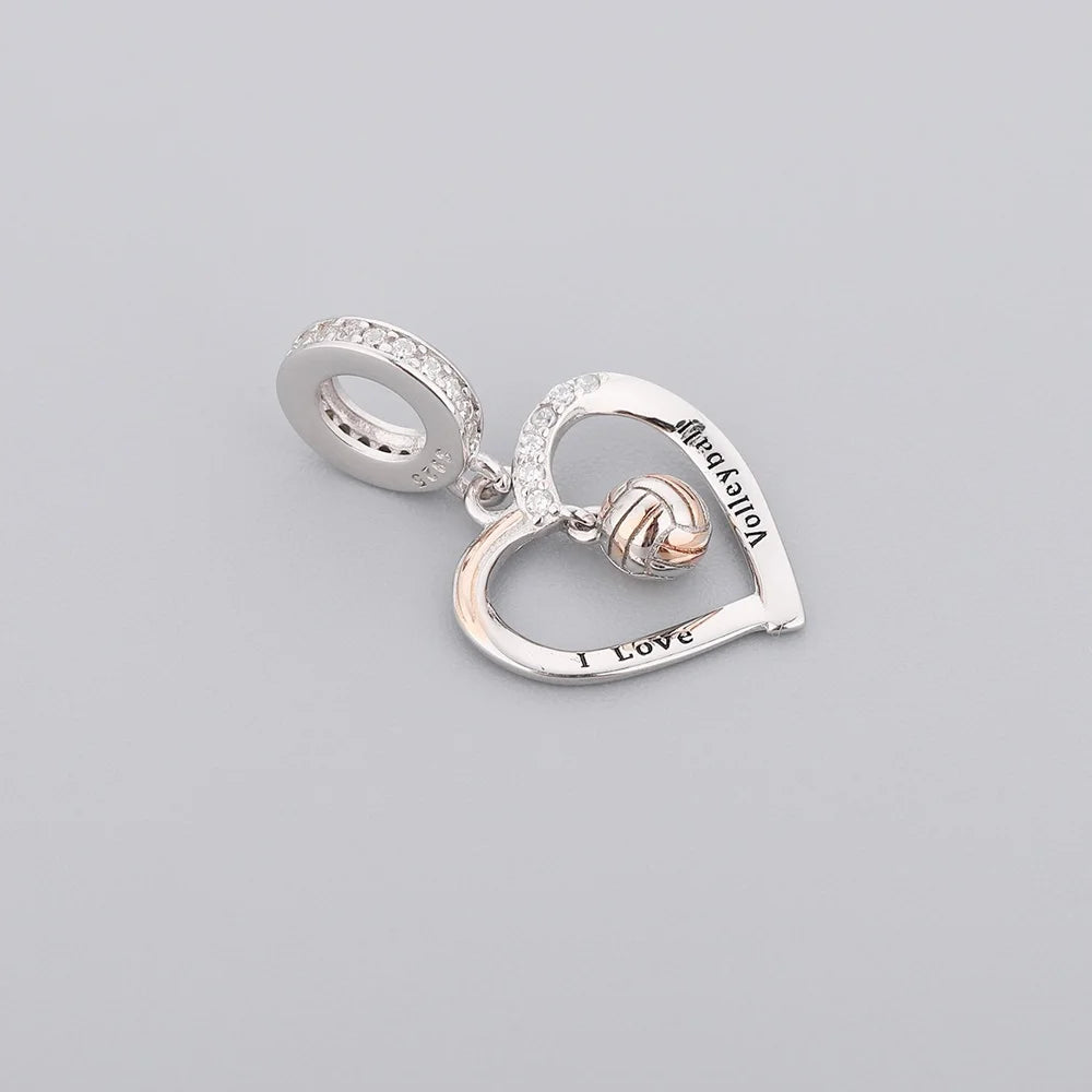 CHARM STERLING SILVER 925 TRIDIMENZIONALE SPORT