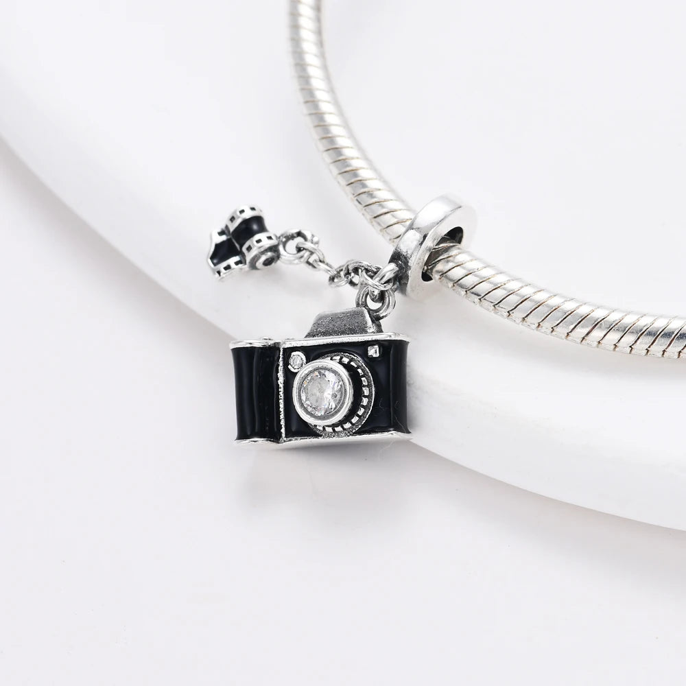 CHARM STERLING SILVER 925 VIAGGI BORSA RELIGIONE MOTO ELICOTTERO NASCITA FOTO