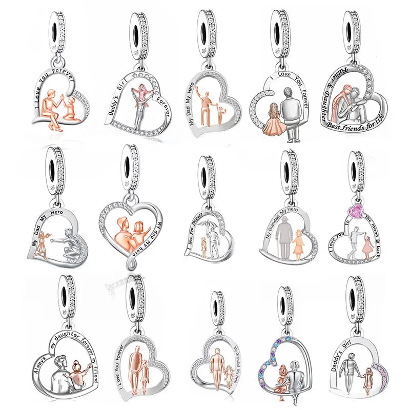 CHARM STERLING SILVER 925 TRIDIMENZIONALE NONNI FAMILY
