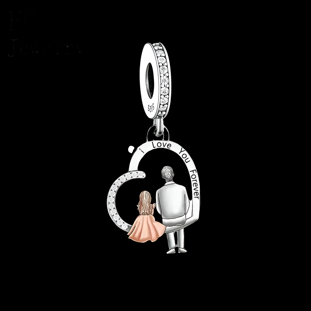 CHARM STERLING SILVER 925 TRIDIMENZIONALE NONNI FAMILY