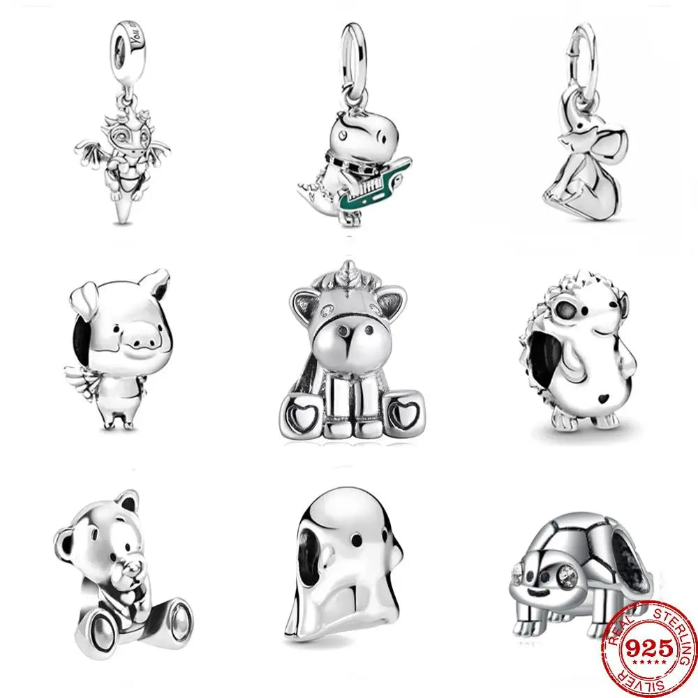 CHARM STERLING SILVER 925 ANIMALI DRAGHETTO