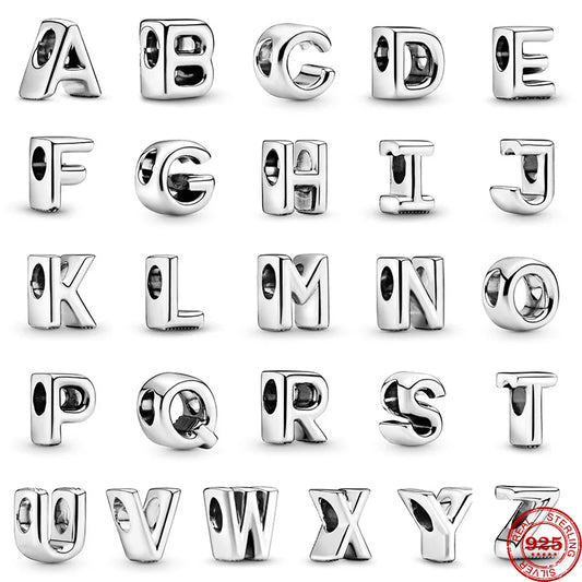 CHARM STERLING SILVER 925 LETTERE