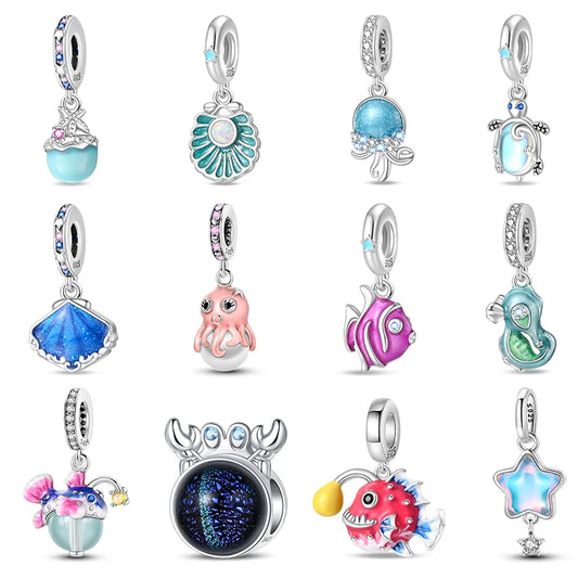 CHARM STERLING SILVER 925 MARE LINEA COLOR