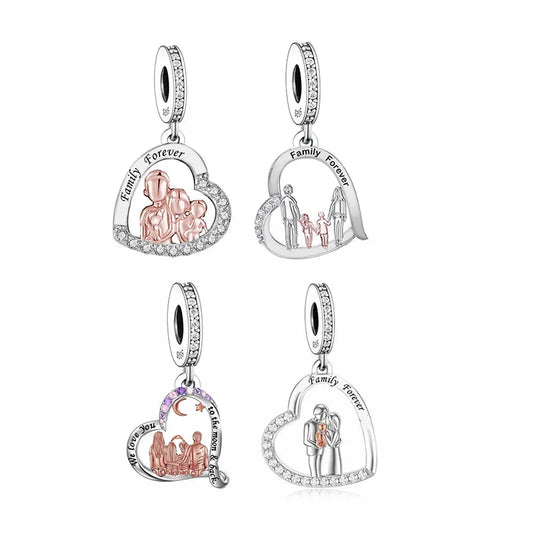 CHARM STERLING SILVER 925 TRIDIMENZIONALE FAMILY FUTURA MAMMA