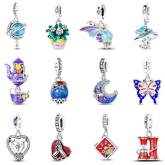 CHARM STERLING SILVER 925 NOVITA' FEBBRAIO 2025 ANIMALI CUORI ACCHIAPPASOGNI MONDO CLIP