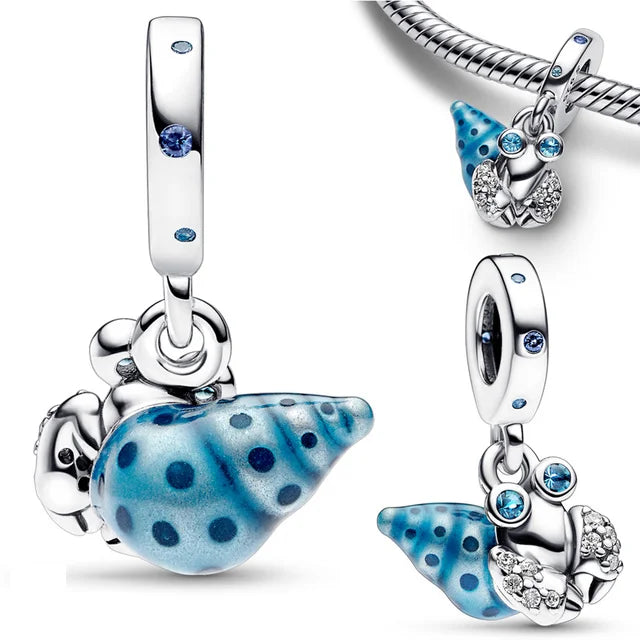 CHARM STERLING SILVER 925 MARE BLU