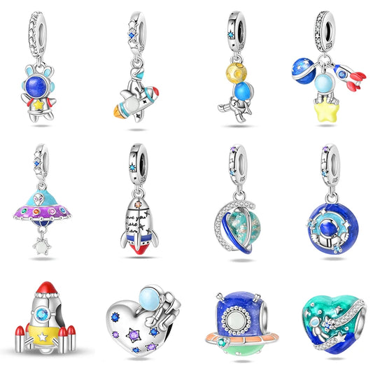 CHARM STERLING SILVER 925 TEMA LUNARE UNIVERSO