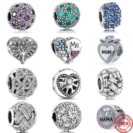 CHARM STERLING SILVER 925 CUORE MOM GOMITOLO