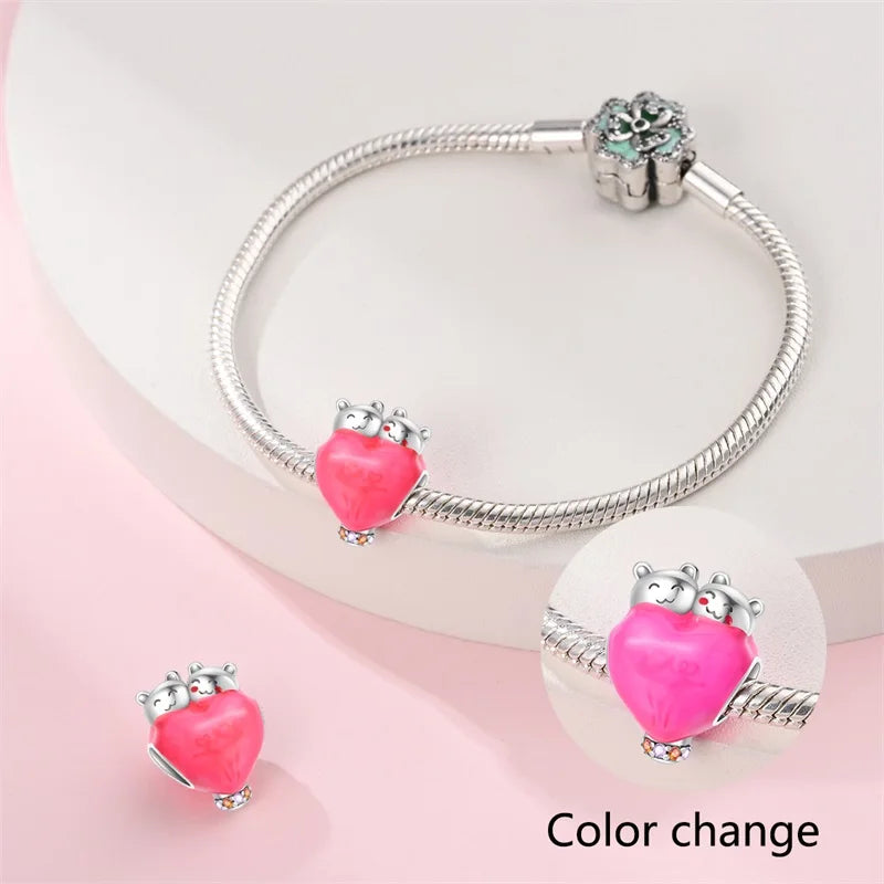 CHARM STERLING SILVER 925 LINEA COLOR NOVITA' FEBBRAIO CALDO/FREDDO